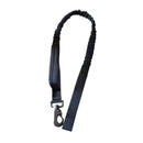 Black Tactical Dog Collar and Bungee Lead Set (M size) - Padded Quick Release Collar with Control Handle and Shock Absorbing Leash for Medium and Large Dogs