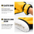 Half Bear Paw Car Wash Glove Chenille Microfiber Cleaning Mitt Soft Scratch-Free Auto Wash Mitt Flexible Split Finger Car Cleaning Glove for Car Body Wheels Windows Interior Exterior, 1 Piece