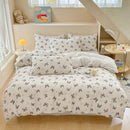 Butterfly Print Bedding Set - 3 Piece Set - Quilt Cover 229 x 229 cm with 2 Pillowcases 51 x 66 cm - White and Black Butterfly Pattern
