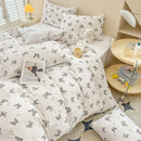 Butterfly Print Bedding Set - 3 Piece Set - Quilt Cover 229 x 229 cm with 2 Pillowcases 51 x 66 cm - White and Black Butterfly Pattern