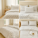 Bow Print Bedding Set - 3 Piece Set - Quilt Cover 264 x 229 cm with 2 Pillowcases 51 x 66 cm - White and Black Bow Pattern
