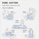 Cotton Waffle Blanket - Grey Textured Throw 150x200cm for Sofa, Office and Travel Use