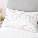 Bamboo Fibre Pillow Protector Cover - 1 Piece Zip Closure Pillowcase 48x75cm for Home Bedding
