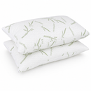Bamboo Fibre Pillow Protector Cover Set - 2 Piece Zip Closure Pillowcases 48x75cm for Home Bedding, Hotel and Dorm Use