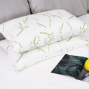 Bamboo Fibre Pillow Protector Cover Set - 2 Piece Zip Closure Pillowcases 48x75cm for Home Bedding, Hotel and Dorm Use
