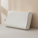 Memory Foam Pillow - 1 Piece Cervical Support Pillow with Bamboo Fibre Fabric 60x40x16/14cm for Home Sleeping