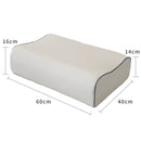 Memory Foam Pillow - 1 Piece Cervical Support Pillow with Bamboo Fibre Fabric 60x40x16/14cm for Home Sleeping