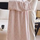 Pink Bamboo Fibre Summer Blanket - Vine Pattern Cooling Throw Blanket 150x200cm Lightweight Breathable Summer Quilt