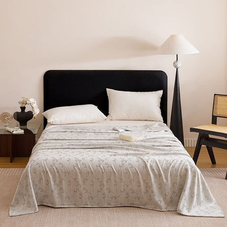 Silver Bamboo Fibre Summer Blanket - Vine Pattern Cooling Throw Blanket 200×230cm Lightweight Breathable Summer Quilt