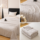 Silver Bamboo Fibre Summer Blanket - Vine Pattern Cooling Throw Blanket 200×230cm Lightweight Breathable Summer Quilt