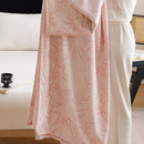 Bamboo Fibre Cooling Blanket Pink Bamboo Pattern 150x200cm for Summer Bed and Air Conditioned Rooms