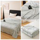 Bamboo Fibre Cooling Blanket Blue Bamboo Pattern 150x200cm for Summer Bed and Air Conditioned Rooms