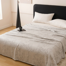 Bamboo Fibre Cooling Blanket Silver Bamboo Pattern 200×230cm for Summer Bed and Air Conditioned Rooms