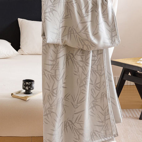 Bamboo Fibre Cooling Blanket Silver Bamboo Pattern 200×230cm for Summer Bed and Air Conditioned Rooms