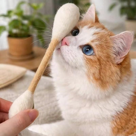 Felt Catnip Cat Toy Stick for Cats, 2 Pack 10cm Interactive Chew and Play Toys for Indoor Cats