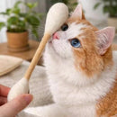 Felt Cat Cave Bed with Catnip Stick Toy 2 Piece Set - Leaf Shaped Cat House Tunnel Bed with Interactive Cat Toy
