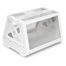 White Desktop Reptile Terrarium Enclosure 35X25.5X22cm with Double Door Opening and Ventilation for Small Reptiles, Amphibians and Plants