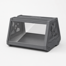 Grey Desktop Reptile Terrarium Enclosure 27x19x19cm with Double Door Opening and Ventilation for Small Reptiles, Amphibians and Plants
