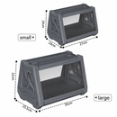 Grey Desktop Reptile Terrarium Enclosure 35X25.5X22cm with Double Door Opening and Ventilation for Small Reptiles, Amphibians and Plants