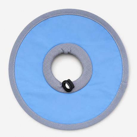 Pure Blue Soft Waterproof Elizabethan Collar for Cats & Dogs S Size - Adjustable Anti-Licking Recovery Cone After Surgery
