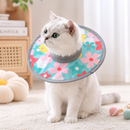 Colorful Flower Soft Waterproof Elizabethan Collar for Cats & Dogs S Size - Adjustable Anti-Licking Recovery Cone After Surgery