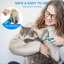 2-in-1 Orange Pet Knot Cutter Built in Shedding Comb for Dogs & Cats - Undercoat Grooming Rake with Non-Slip TPR Handle, Perfect Long Fur Remove Tangles Mats Knots