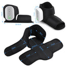 Air Compression Heated Foot Massager, Sole & Ankle Dual Zone Kneading with 4 Intensities, 4 Temp and 3 Airbag Massage Modes - Cordless USB Rechargeable and 360°Wrap Around Design for Home Relaxation Gift & Pain Relief Therapy