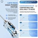 Black Rechargeable Water Flosser Oral Irrigator with 3 Pressure Modes & 4 Nozzles - 380ml Detachable Tank, Type-C Charging, 0.6MM Fine Water Flow and 1600 Pulses Per Minute