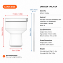 White 470ML Stainless Steel Martini Tumbler Cup with 360°Salt & Sip Lid, Internal Markers and Straw - Double Wall Vacuum Insulated Drink Cup for Coffee Cocktails Cold Drinks and Outdoor Use
