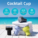 Wine Red 470ML Stainless Steel Martini Tumbler Cup with 360°Salt & Sip Lid, Internal Markers and Straw - Double Wall Vacuum Insulated Drink Cup for Coffee Cocktails Cold Drinks and Outdoor Use