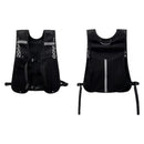 Black Lightweight Running Hydration Vest Backpack - Breathable Mesh Reflective Sports Pack with 4 Straps, Water Bottle / Phone Holder and Back Zipper Pocket for Marathon Hiking Cycling Trail Running