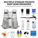 Green Lightweight Running Hydration Vest Backpack - Breathable Mesh Reflective Sports Pack with 4 Straps, Water Bottle / Phone Holder and Back Zipper Pocket for Marathon Hiking Cycling Trail Running