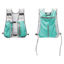 Cyan Lightweight Running Hydration Vest Backpack - Breathable Mesh Reflective Sports Pack with 4 Straps, Water Bottle / Phone Holder and Back Zipper Pocket for Marathon Hiking Cycling Trail Running