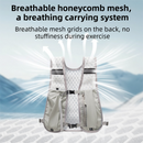 Green Lightweight Running Hydration Vest Backpack + 500ML Water Bottle - Breathable Mesh Reflective Sports Pack with 4 Straps, Cup / Phone Holder and Back Zipper Pocket for Marathon Hiking Cycling Trail Running