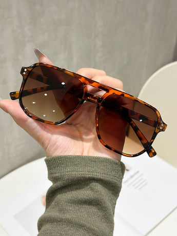 4 Pairs Y2K Style Aviator Sunglasses Set for Men and Women - UV400 Protection, PC Frame Fashion Driving Glasses Lightweight Retro Eyewear Style 1