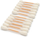 12 Pack White Cotton Swab Stick Cat Toys with Catnip - Durable for Chew, 15cm Soft Plush Teaser Kitty Toy Gift for Boredom Anxiety Exercise Play