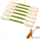 6 Pack Green Cotton Swab Stick Cat Toys with Catnip - Durable for Chew, 15cm Soft Plush Teaser Kitty Toy Gift for Boredom Anxiety Exercise Play