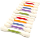 12 Pack Colorful Cotton Swab Stick Cat Toys with Catnip - Durable for Chew, 15cm Soft Plush Teaser Kitty Toy Gift for Boredom Anxiety Exercise Play