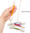 12 Pack Green Cotton Swab Stick Cat Toys with Catnip - Durable for Chew, 15cm Soft Plush Teaser Kitty Toy Gift for Boredom Anxiety Exercise Play