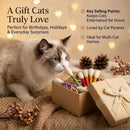 12 Pack Green Cotton Swab Stick Cat Toys with Catnip - Durable for Chew, 15cm Soft Plush Teaser Kitty Toy Gift for Boredom Anxiety Exercise Play