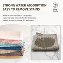 5 Pack Microfibre Waffle Cleaning Rag Set - Super Absorbent Durable Kitchen Lock-Stitched Towel, Reusable Lint-Free Dish Cloth 25x25cm of 5 Colors