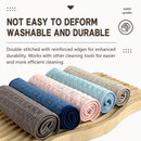 10 Pack Microfibre Waffle Cleaning Rag Set - Super Absorbent Durable Kitchen Lock-Stitched Towel, Reusable Lint-Free Dish Cloth 25x25cm of 5 Colors