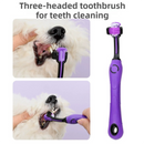 Pet Grooming & Cleaning Kit 9 Piece Set with Shedding Brush, Steel Comb + Scissors, Nail Clippers + File, Bath Brush + Massage Glove, 3 Head Toothbrush and Storage Bag for Dog & Cat