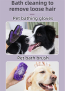 Pet Grooming & Cleaning Kit 9 Piece Set with Shedding Brush, Steel Comb + Scissors, Nail Clippers + File, Bath Brush + Massage Glove, 3 Head Toothbrush and Storage Bag for Dog & Cat