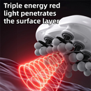 White 12-Head Electric Neck Back Massager with AI Dynamic Strength Adjustment and Soothing Red Light - Rechargeable Full Body Deep Tissue Fascia Gun, Mutifunction Hands-Free Operation
