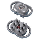 Silver Grey 12-Head Electric Neck Back Massager with AI Dynamic Strength Adjustment and Soothing Red Light - Rechargeable Full Body Deep Tissue Fascia Gun, Mutifunction Hands-Free Operation