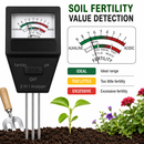 3-in-1 Soil Care Tester Kit for Soil Moisture pH Acidity and Fertility  - 2 Pack Plant Sensor Meters with Simple Color Dials, Battery-Free Plug and Play