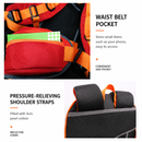 40L Grey Lightweight Outdoor Hiking Backpack with Detachable Suspended Frame & Rain Cover - Waterproof Travel Daypack, Multi-Pocket Storage and Gear Attachments for Trekking Camping Cycling Adventures