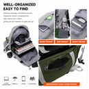 40L Red Lightweight Outdoor Hiking Backpack with Detachable Suspended Frame & Rain Cover - Waterproof Travel Daypack, Multi-Pocket Storage and Gear Attachments for Trekking Camping Cycling Adventures