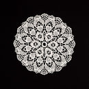 5.5 Inch Geometric Embroidered Lace Coaster (10 Pack) - Elegant Round Dining & Tea Table Mat Doily, Floral Shadow Style